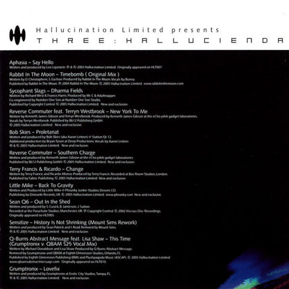 Hallucination Limited Presents: Three : Hallucienda | Mint (M) Mint (M) - TECH HOUSE/PROG
