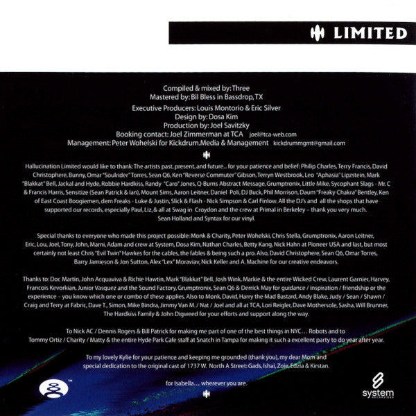 Hallucination Limited Presents: Three : Hallucienda | Mint (M) Mint (M) - TECH HOUSE/PROG