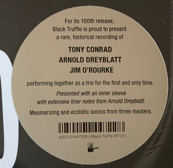 Tony Conrad, Arnold Dreyblatt, Jim O'Rourke Tonic 19-01-2001 Black Truffle LP, Album Mint (M) Mint (M)