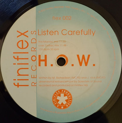 H.O.W. - Listen Carefully | Very Good Plus (VG+) Very Good Plus (VG+) - TRACNE / USED *VERY GOOD+*