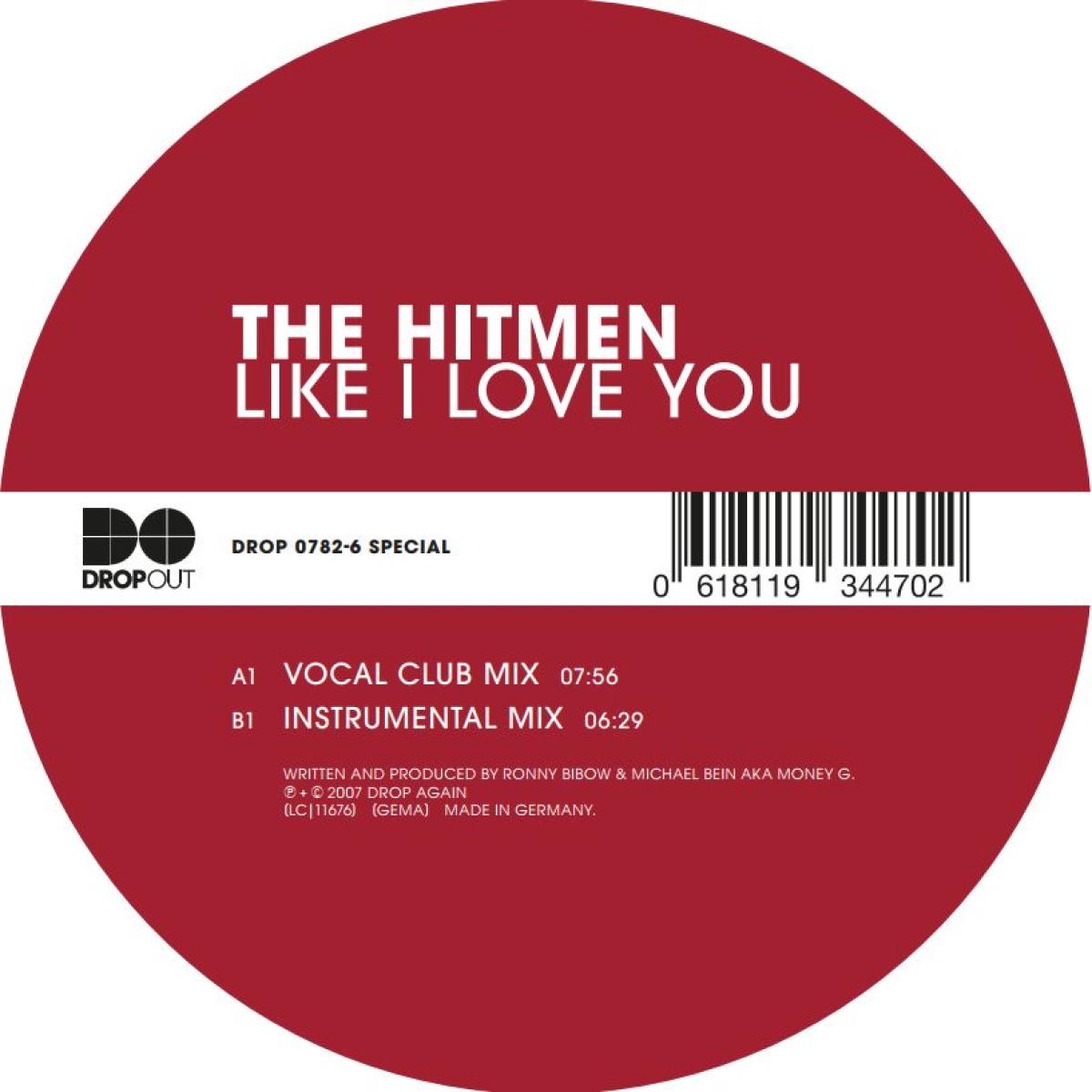 The Hitmen - (PRESALE TBD) Like I Love You (RED VINYL 12" Dropout) | NEW - TRANCE *NEW/COLOR*