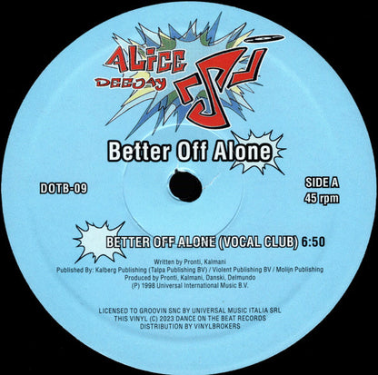 Better Off Alone (VINYL) | Mint (M) Mint (M) - TRANCE *NEW*