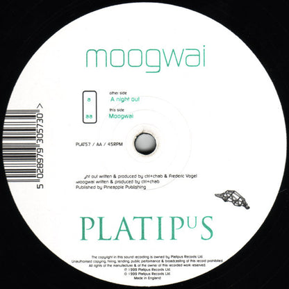 A Night Out / Moogwai (VINYL) | Excellent+ (EX+) Excellent (EX) - TRANCE / USED *EXCELLENT+*