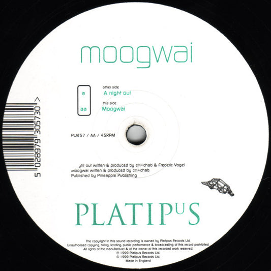 A Night Out / Moogwai (VINYL) | Excellent+ (EX+) Excellent (EX) - TRANCE / USED *EXCELLENT+*