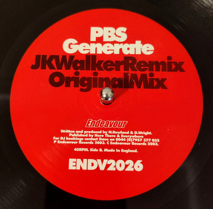 PBS (Phatt Bloke & Slim) - Generate | Excellent (EX) Very Good Plus (VG+) - TRANCE / USED *EXCELLENT+*