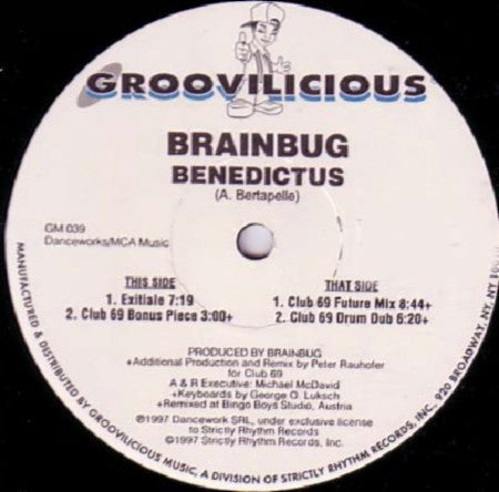 Brainbug - Benedictus | Excellent (EX) Generic - TRANCE / USED *EXCELLENT*