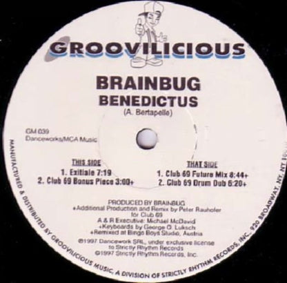 Brainbug - Benedictus | Excellent (EX) Generic - TRANCE / USED *EXCELLENT*