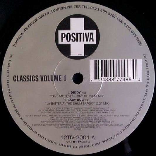 Various - Positiva Classics Volume 1 | Excellent (EX) Excellent (EX) - TRANCE / USED *EXCELLENT*