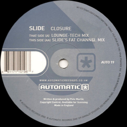 Closure (12" VINYL) | Excellent (EX) Excellent+ (EX+) - TRANCE / USED *EXCELLENT*