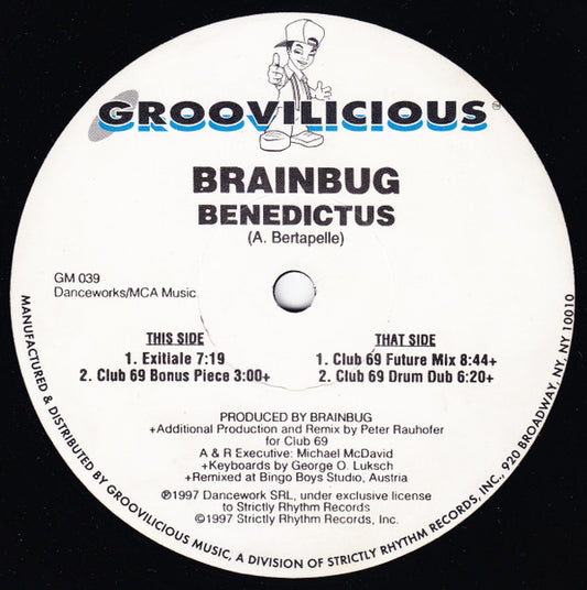 Brainbug - Benedictus | Excellent (EX) Generic - TRANCE / USED *EXCELLENT*