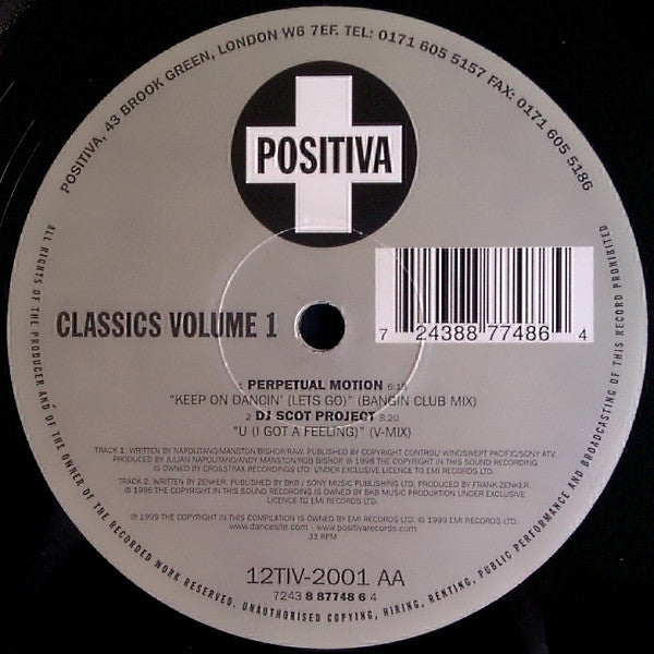 Various - Positiva Classics Volume 1 | Excellent (EX) Excellent (EX) - TRANCE / USED *EXCELLENT*