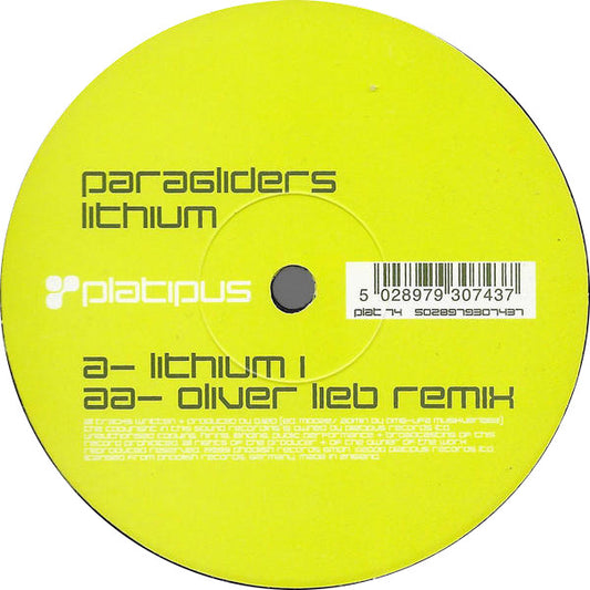 Lithium (12" VINYL) | Excellent (EX) Very Good Plus (VG+) - TRANCE / USED *EXCELLENT*