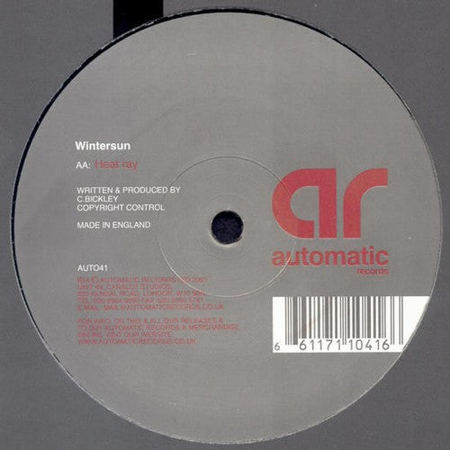 Wintersun - Majors Of Pleasure / Heat Ray (VINYL 12" AUTOMATIC AUTO 41 MAY 27, 2003) | Excellent (EX) Excellent (EX) - TRANCE / USED *EXCELLENT*