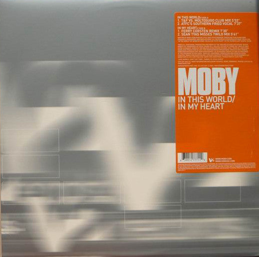 Moby - In This World / In My Heart | Excellent (EX) Excellent (EX) - TRANCE / USED *EXCELLENT*