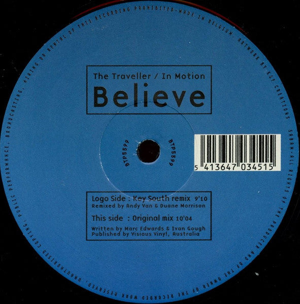 The Traveller - Believe (12" VINYL) | Near Mint (NM) Near Mint (NM) - TRANCE / USED *NEAR MINT*