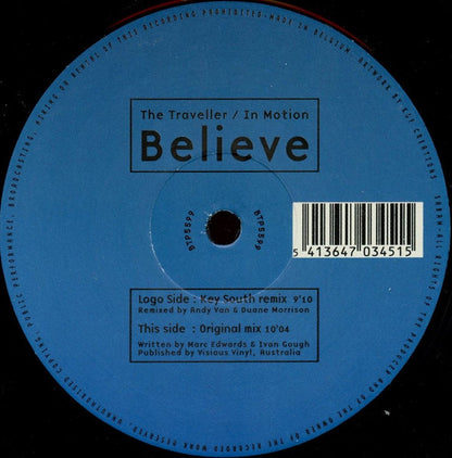 The Traveller - Believe (12" VINYL) | Near Mint (NM) Near Mint (NM) - TRANCE / USED *NEAR MINT*
