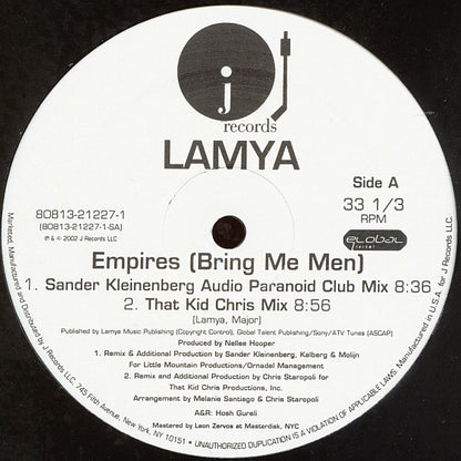 Empires (Bring Me Men) (VINYL) | Near Mint (NM) Excellent (EX) - TRANCE / USED *NEAR MINT*