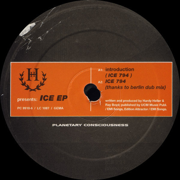 Hardy Heller - ICE EP (VINYL LP) | Very Good Plus (VG+) Very Good Plus (VG+) - TRANCE / USED *VERY GOOD+*