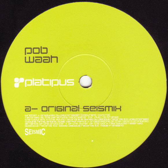Waah (12" VINYL) | Very Good Plus Plus (VG++) Very Good (VG) - TRANCE / USED *VERY GOOD++*