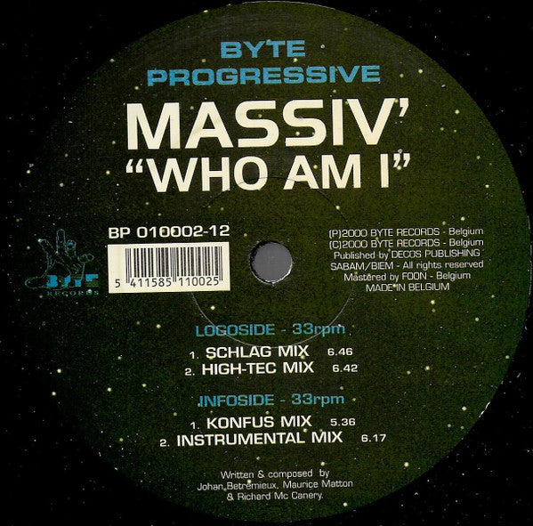 Massiv' - Who Am I | Very Good Plus (VG+) Very Good Plus (VG+) - TRANCE / USED *VERY GOOD++*