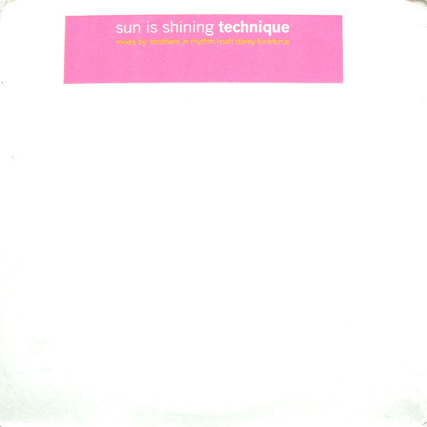 Sun Is Shining (12" VINYL) | Very Good Plus (VG+) Very Good Plus (VG+) - TRANCE / USED *VERY GOOD+*