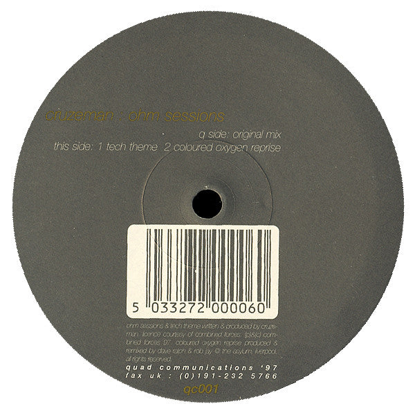 Cruzeman - Ohm Sessions (Mixes) | Very Good Plus (VG+) Very Good Plus (VG+) - TRANCE / USED *VERY GOOD+*