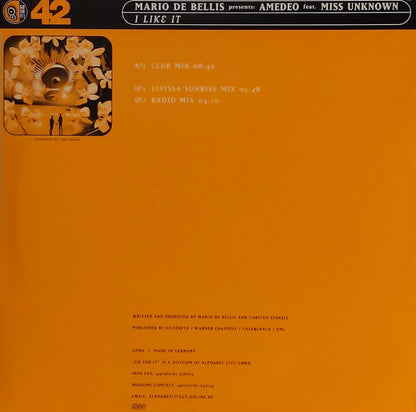 Mario De Bellis - I Like It | Very Good Plus (VG+) Excellent (EX) - TRANCE / USED *VERY GOOD+*