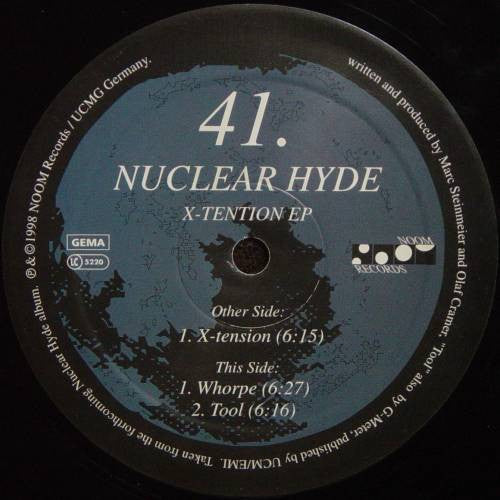 Nuclear Hyde - X-Tention EP | Very Good (VG) Generic - TRANCE / USED *VERY GOOD-*