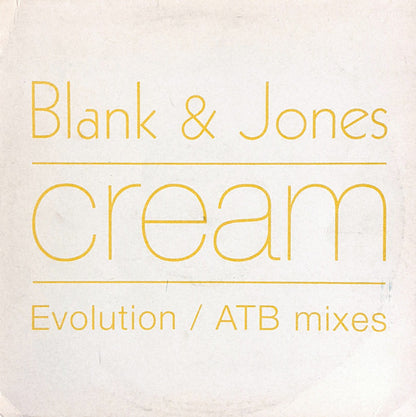 Cream (12" vinyl) | Very Good (VG) Very Good Plus (VG+) - TRANCE / USED *VERY GOOD*