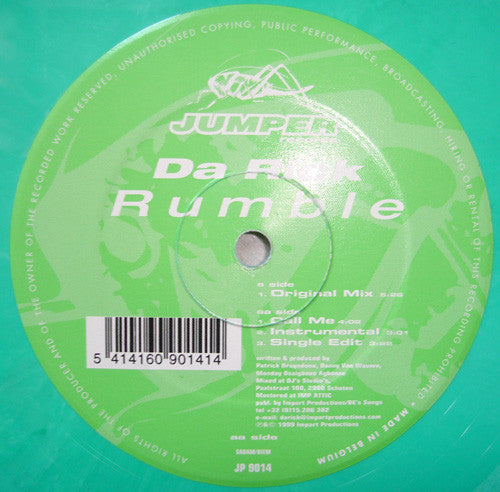 Da Rick - Rumble | Very Good (VG) Very Good Plus (VG+) - TRANCE / USED *VERY GOOD*