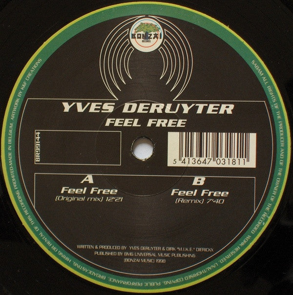 Yves Deruyter Feel Free 12" Very Good Plus (VG+) Very Good (VG)