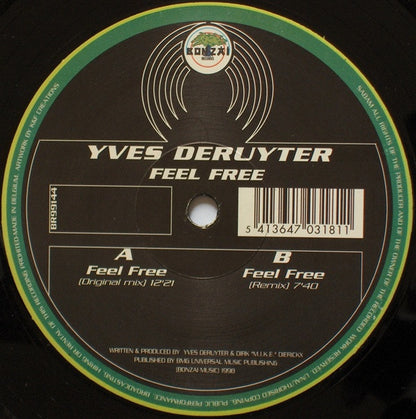 Yves Deruyter - Feel Free | Very Good Plus (VG+) Very Good (VG) - TRANCE / USED *VERY GOOD*