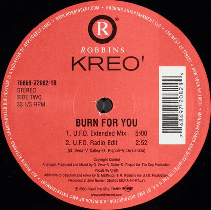 Burn For You (VINYL) | Very Good (VG) Very Good Plus (VG+) - TRANCE / USED *VERY GOOD*