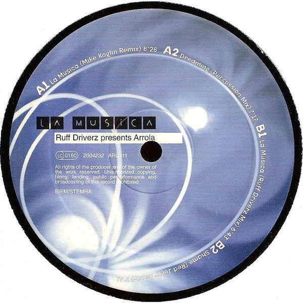 Ruff Driverz - La Musica | Very Good (VG) Very Good Plus (VG+) - TRANCE / USED *VERY GOOD*