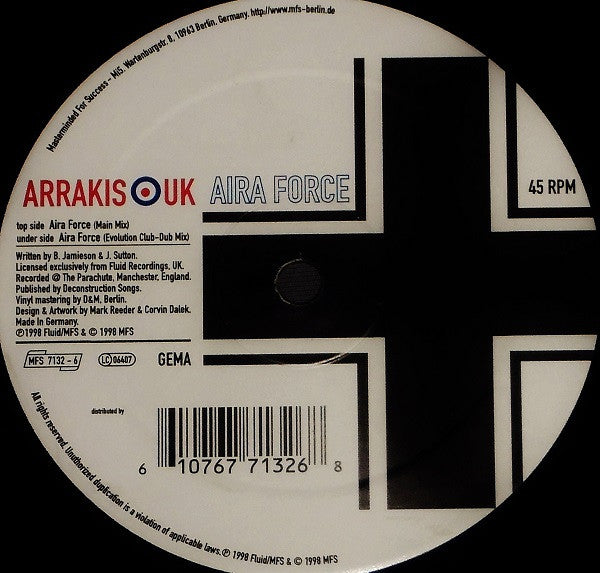 Arrakis (2) - Aira Force | Very Good (VG) Generic - TRANCE / USED *VERY GOOD*