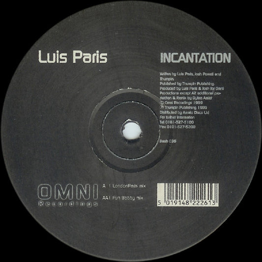 Luis Paris Incantation 12" Very Good (VG) Generic