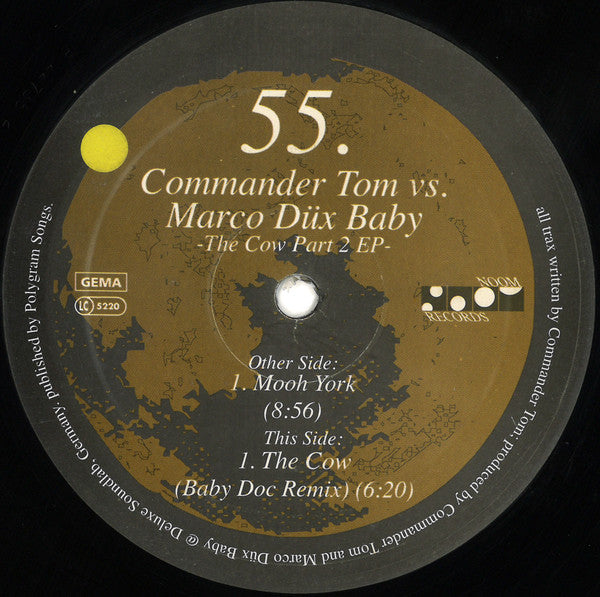 Commander Tom - The Cow Part 2 EP | Very Good (VG) Very Good (VG) - TRANCE / USED *VERY GOOD*