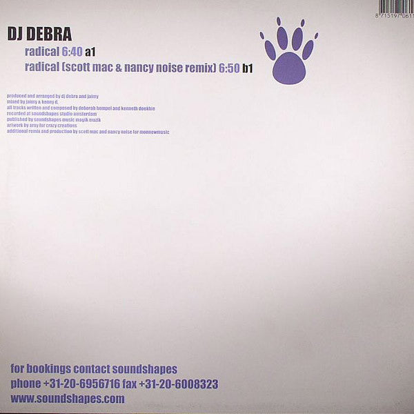DJ Debra - Radical | Excellent (EX) Very Good (VG) - TRNCE / USED *EXCELLENT*