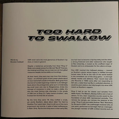 Too Hard to Swallow | Mint (M) Mint (M) - HIP HOP/RAP *COLOR/VMP*
