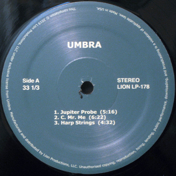 Umbra (21) Umbra Lion Productions LP, Album Mint (M) Mint (M)