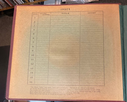 16 Page 10" 78RPM Record Book *NO WRITING* | - USED *EXCELLENT*