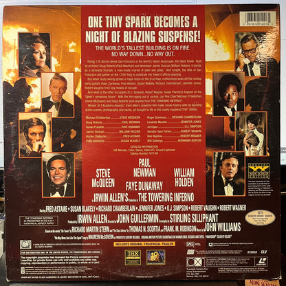 THE TOWERING INFERNO (LASER DISC MOVIE) WIDESCREEN | - USED *NEAR MINT*