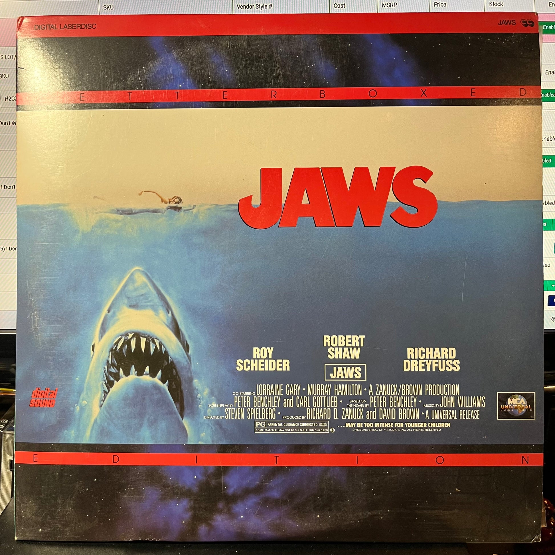 JAWS (LASER DISC MOVIE) | - USED *NEAR MINT*