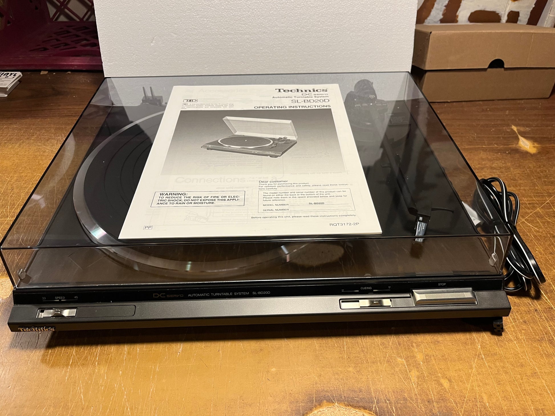 STEREO TURNTABLE SL-BD20D *SHARP* W MANUAL | - USED *NEAR MINT*