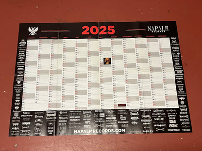 Various - Napalm Records 2025 POSTER & CALENDAR (24x36") | USED - USED *NEAR MINT*