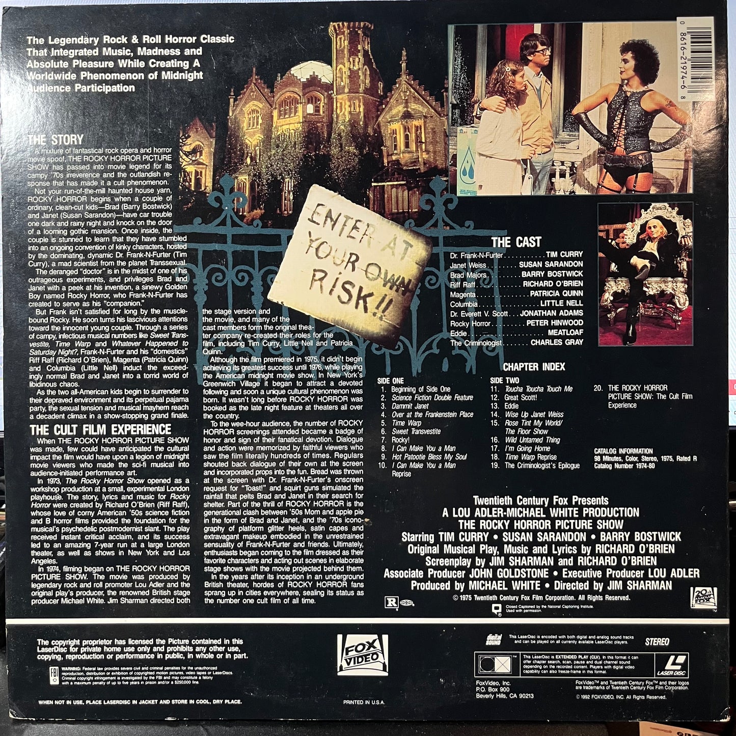 THE ROCKY HORROR PICTURE SHOW (LASER DISC MOVIE) | - USED *NEAR MINT*