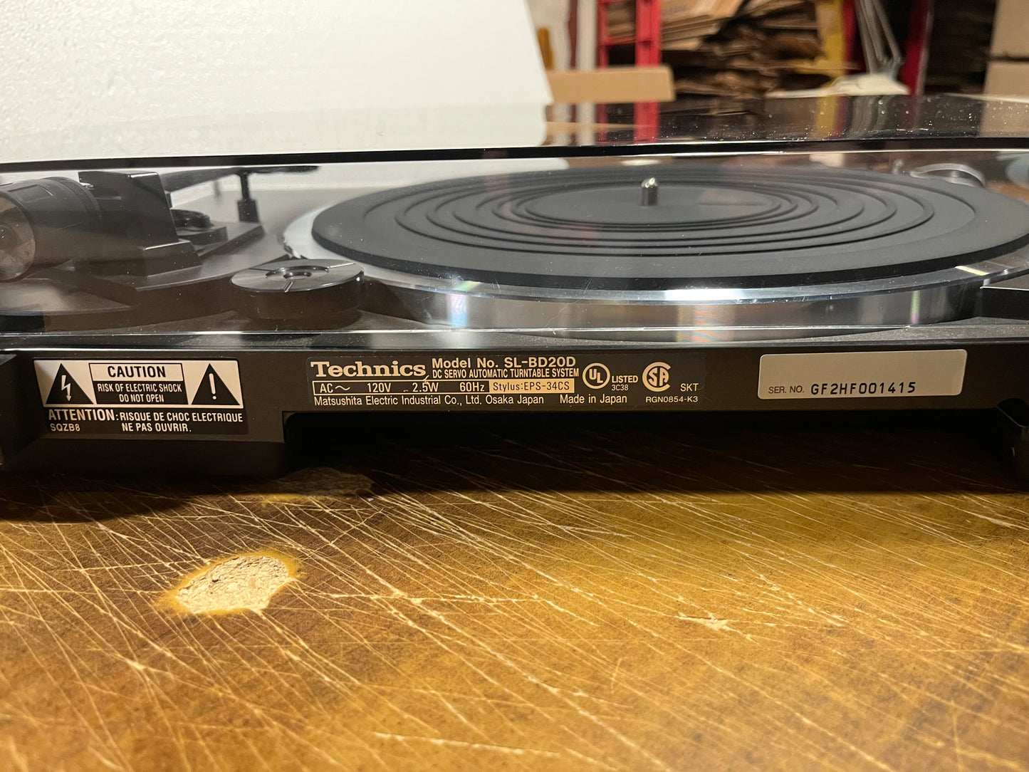 STEREO TURNTABLE SL-BD20D *SHARP* W MANUAL | - USED *NEAR MINT*