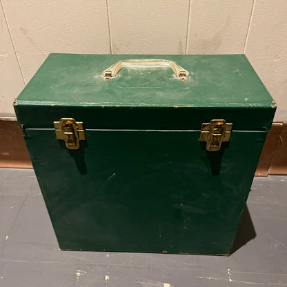 PLATTER-PAK - 50 VINYL LP RECORD CARRYING CASE *GREEN* | USED - USED