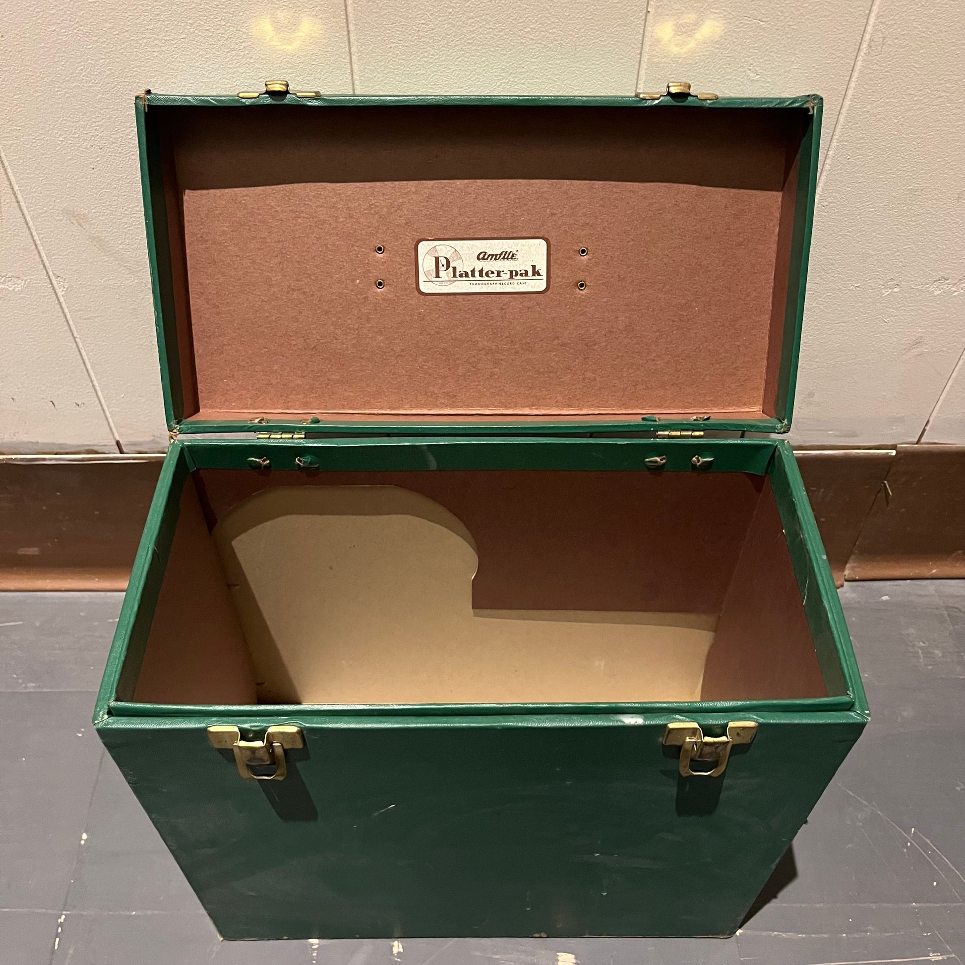 PLATTER-PAK - 50 VINYL LP RECORD CARRYING CASE *GREEN* | USED - USED