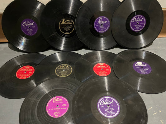 (10) 78 RPM COLLECTION/LOT 10" RECORDS | - USED